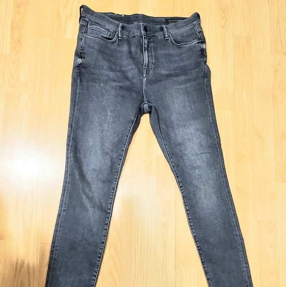 All Saints Eve Skinny Grey Jeans Mid Rise - Picture 3 of 8
